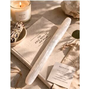 🤍 Selenite Crystal Wand (10”) | Energy Cleansing | Spiritual Decor 🤍